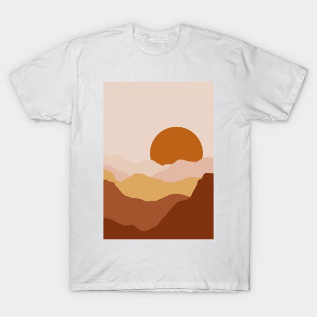 Abstract Sunset Painting 7.5 T-Shirt by gusstvaraonica